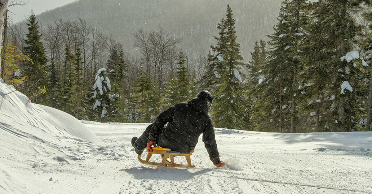 Sledding at Le Massif de Charlevoix